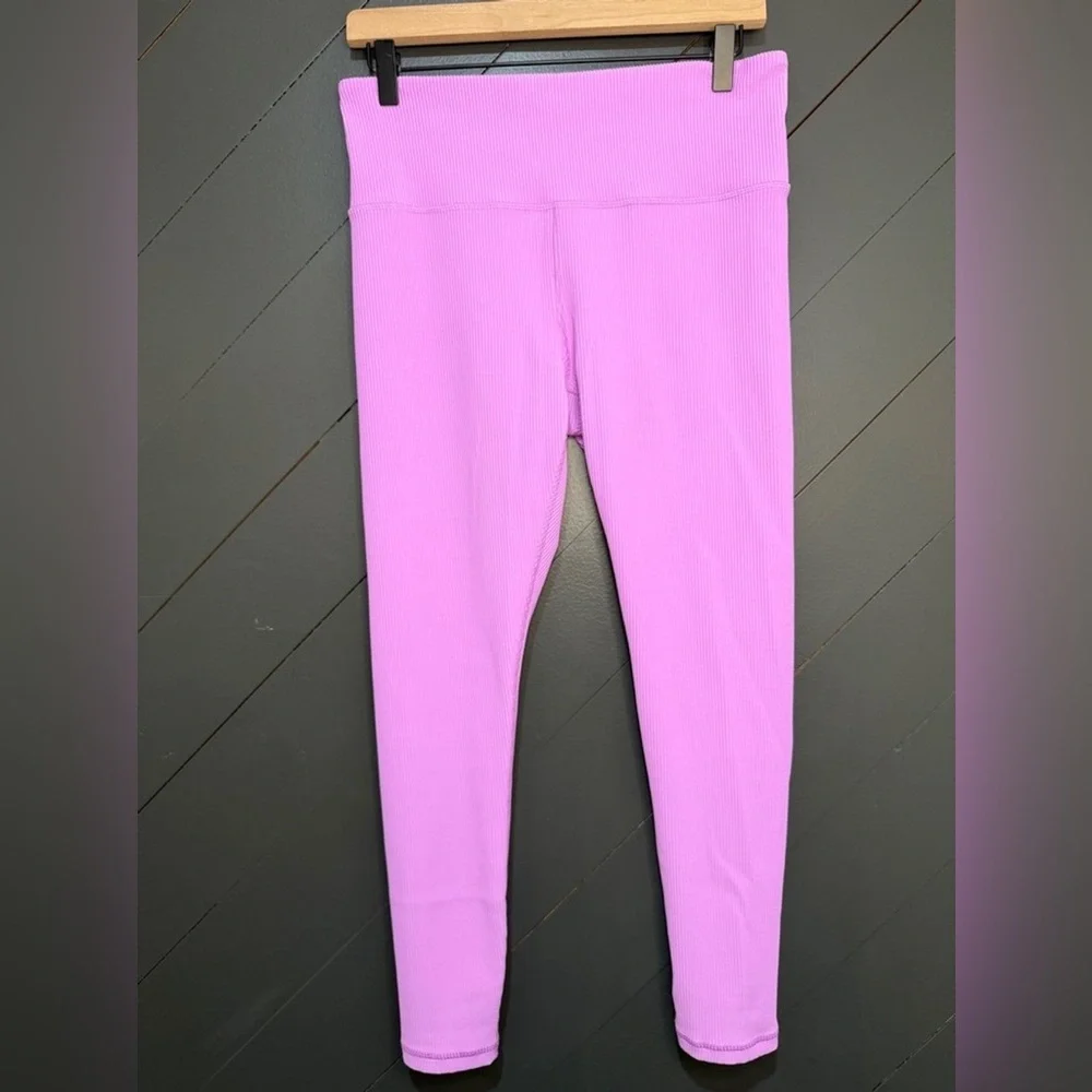 Athleta elation rib tight Aurora purple/pink size L‎ leggings